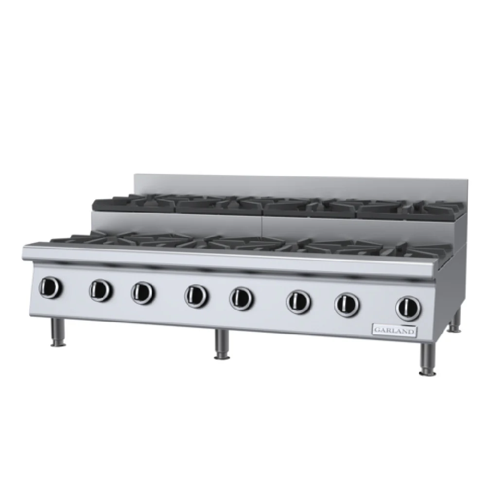 Garland GTOG48-SU8_NAT 48 Inch Gas Hotplate with 4 Open and 4 Step-Up Burners