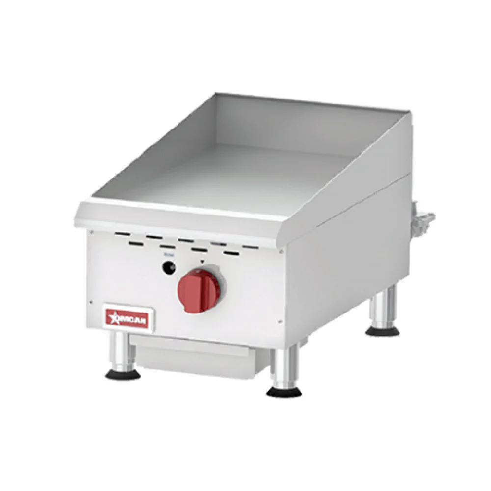 Omcan 43016 15 Inch Griddle Gas Countertop with Polished Steel Plate 30,000 BTU Omcan 43016 15 Inch Griddle Gas Countertop with Polished Steel Plate 30,000 BTU