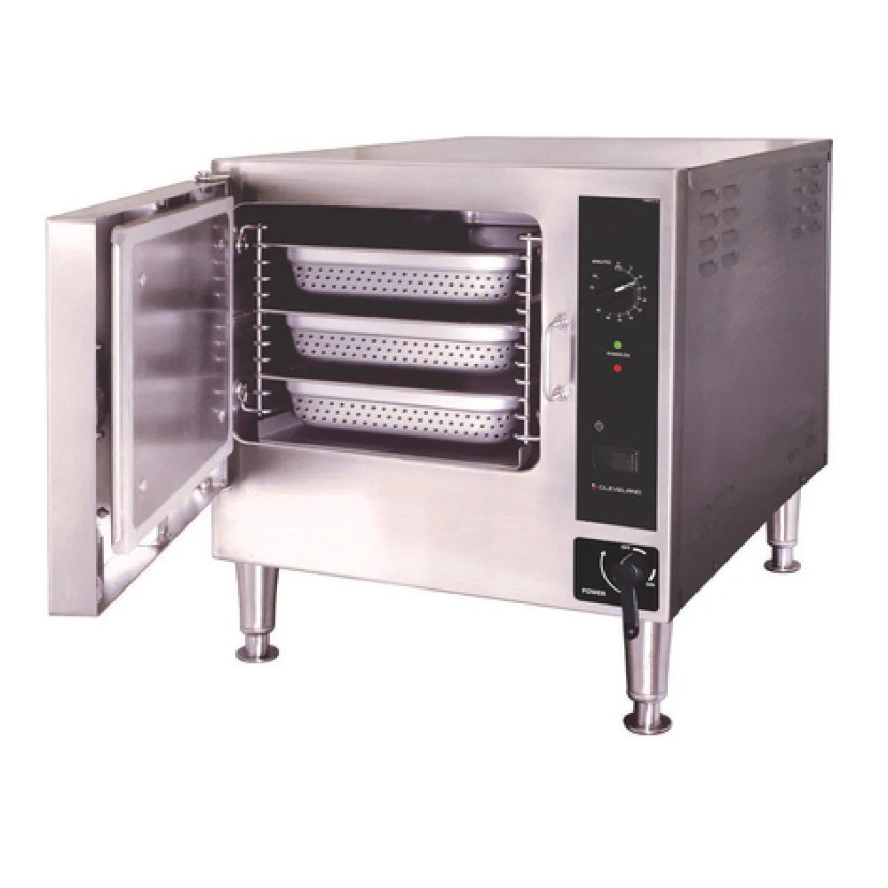 Cleveland 22CET3.1_208/60/3 22 Inch Electric Convection Steamer with 3 Pan Capacity
