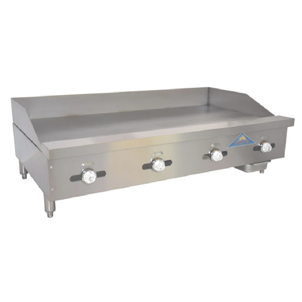 Comstock-Castle 3248TG 48 Inch Gas Griddle Countertop Stainless Steel 100000 BTU with Thermostat Controls