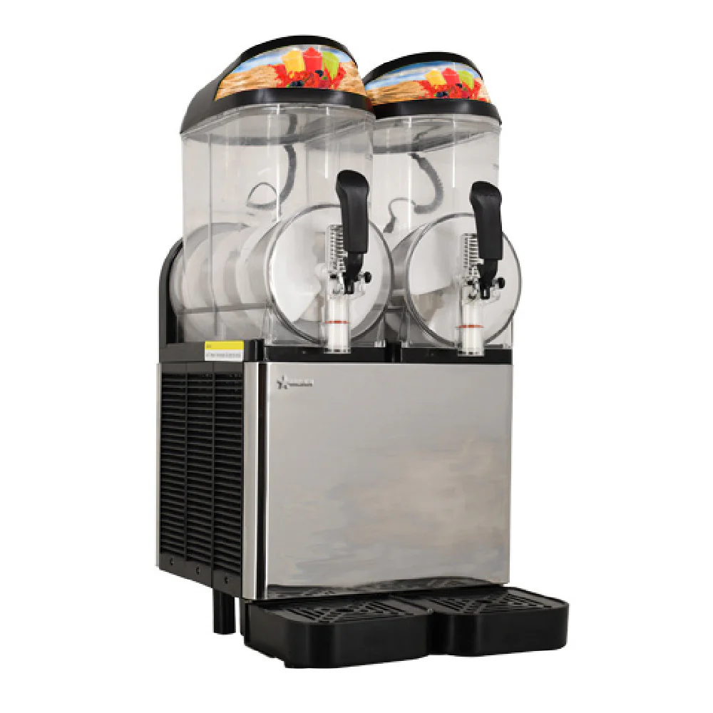 Omcan 47082 15 Inch Countertop Frozen Drink Machine Double Bowls Stainless Steel