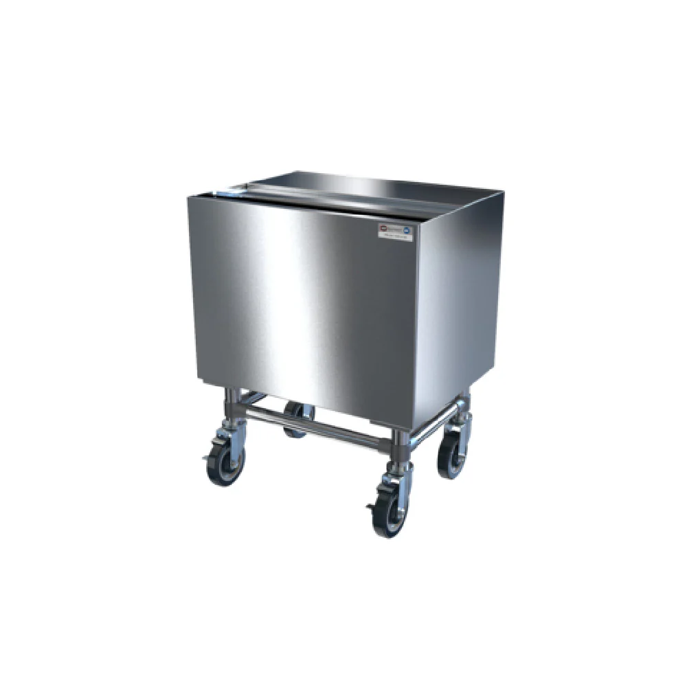 NBR Equipment IBM-3018 30 Inch Portable Ice Bin with Drain Insulated Stainless Steel