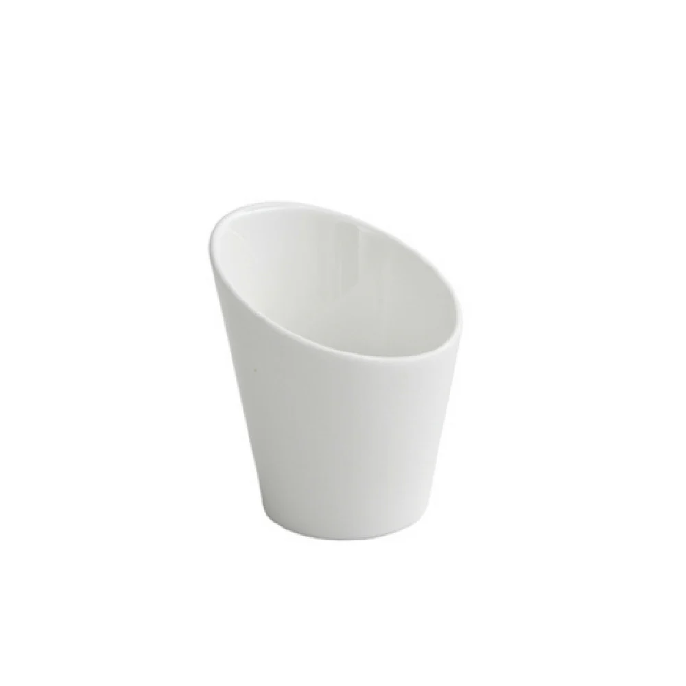 Fortessa 590142 3.75 Inch Fry Appetizer Cup White Vitrified China