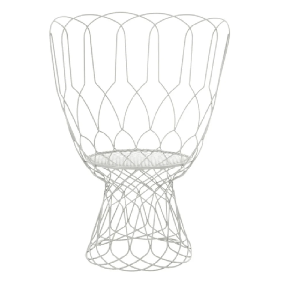 Emuamericas Llc E566 30 Inch Re-Trouve High Back Chair Wrought Iron Outdoor Indoor
