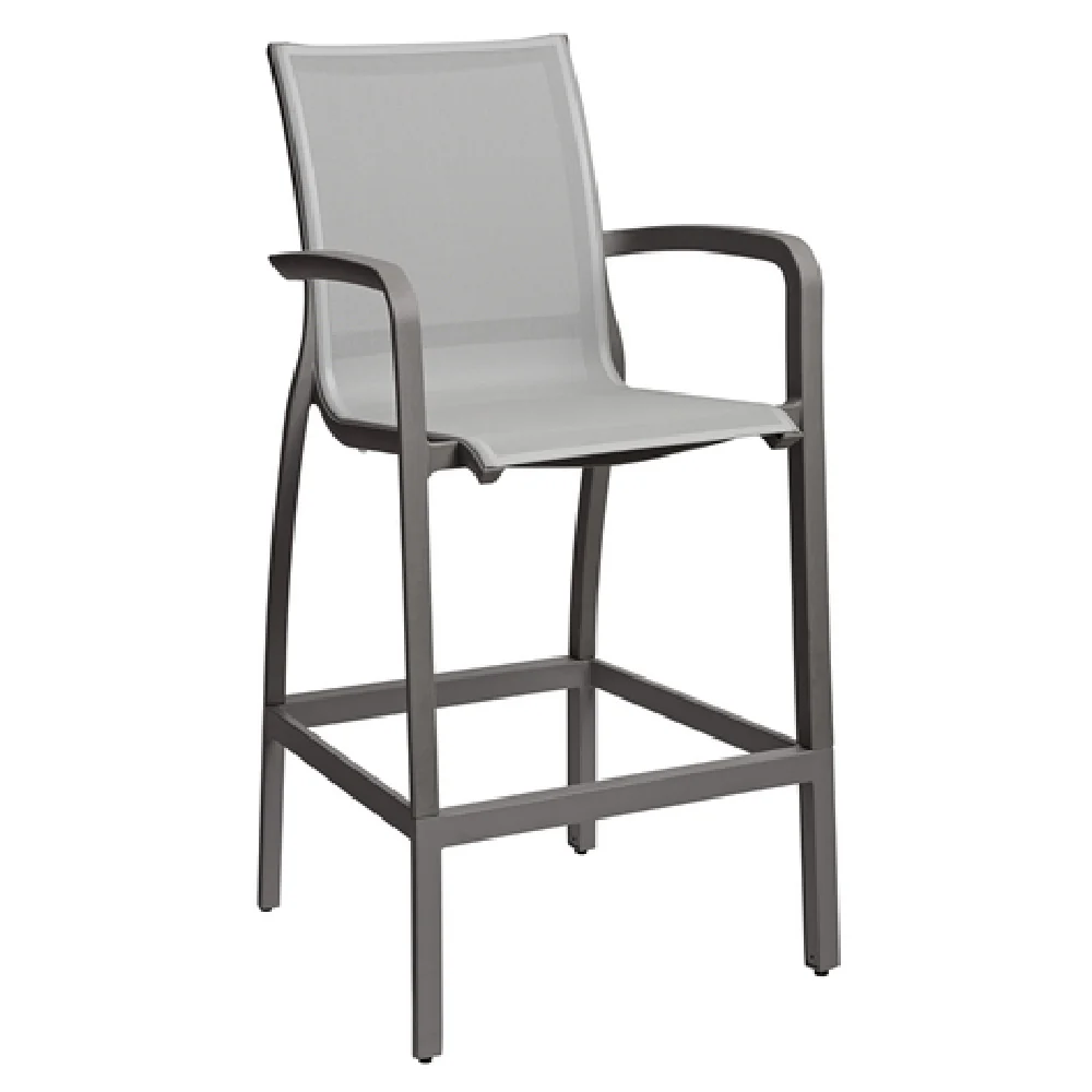 Grosfillex US469288 20 Inch Bar Stool With Arms Outdoor Antimicrobial Fabric Gray Grosfillex US469288 20 Inch Bar Stool With Arms Outdoor Antimicrobial Fabric Gray