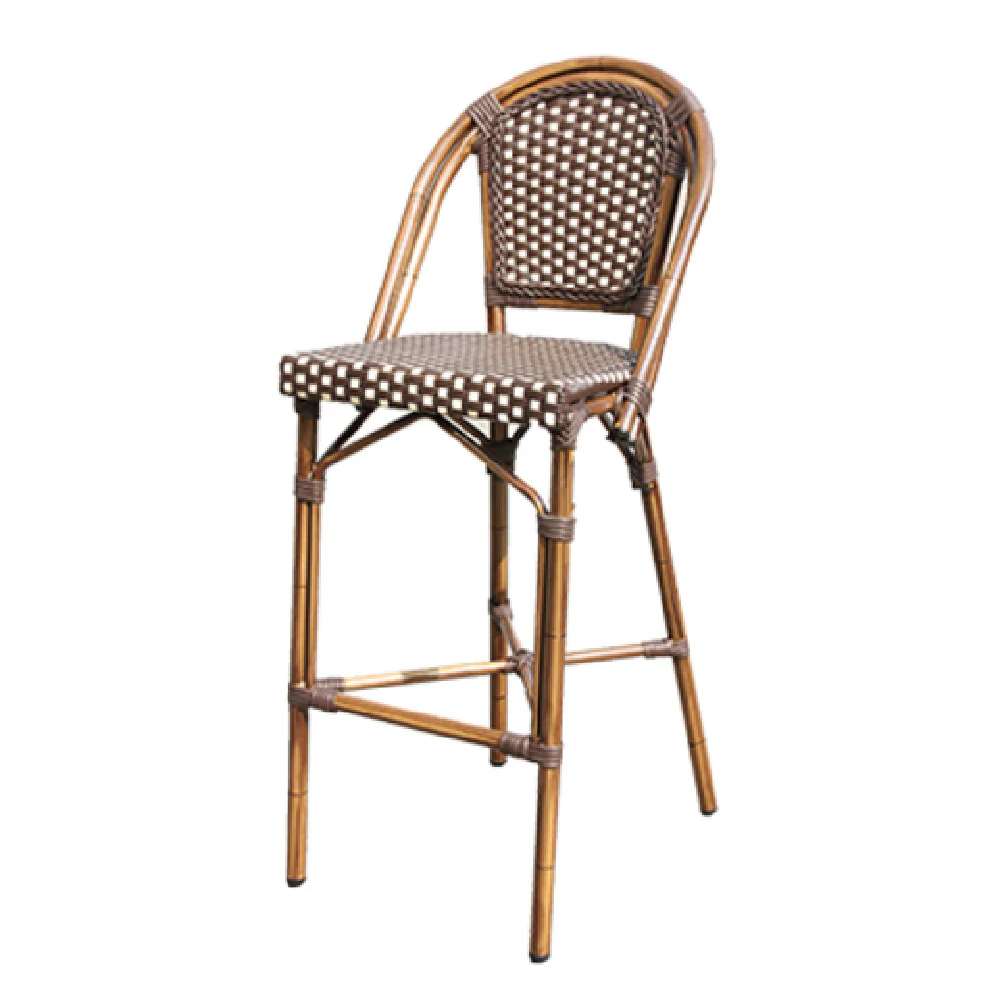 Plantation Prestige Commercial Furniture 2140300-0270 21 Inch Bar Stool Resin and Aluminum Stackable Armless