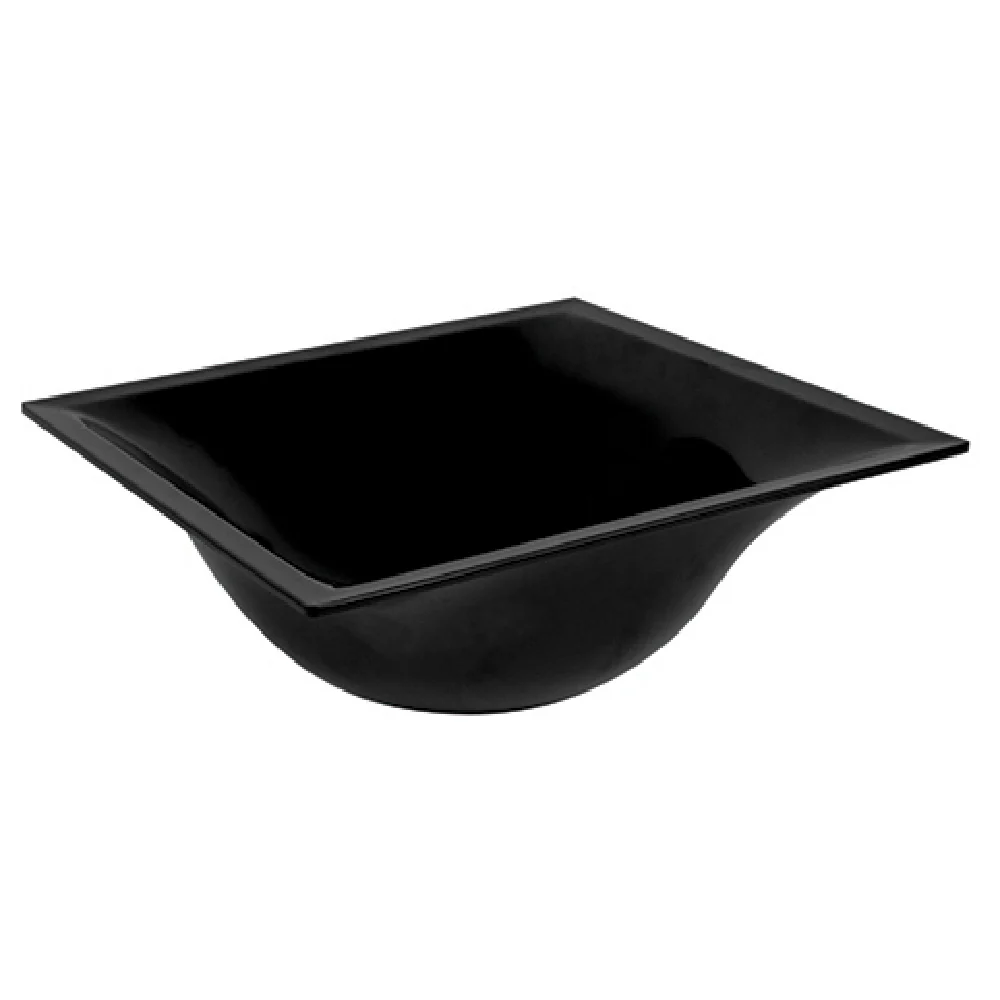 BauscherHepp TB1740 Zest Bowl 91-3/10 Oz Black Melamine Large Square with Silicone Feet