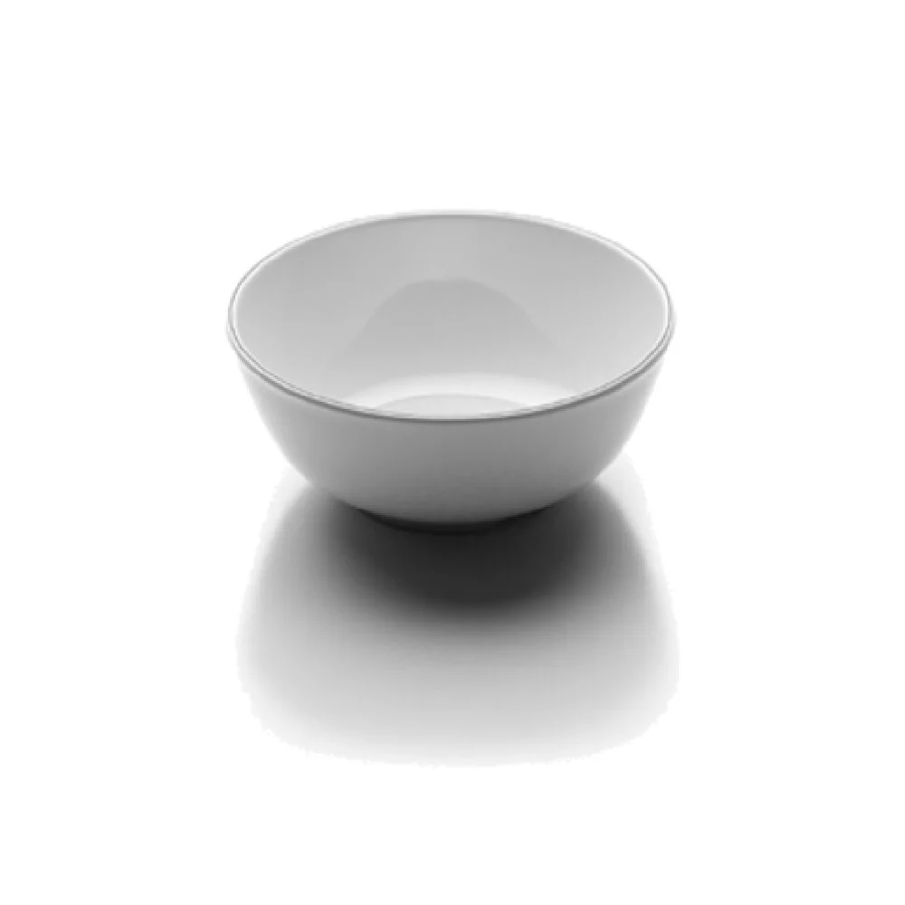 GET Enterprises KD506L-W 18 Oz. Bowl White with Black Trim Melamine