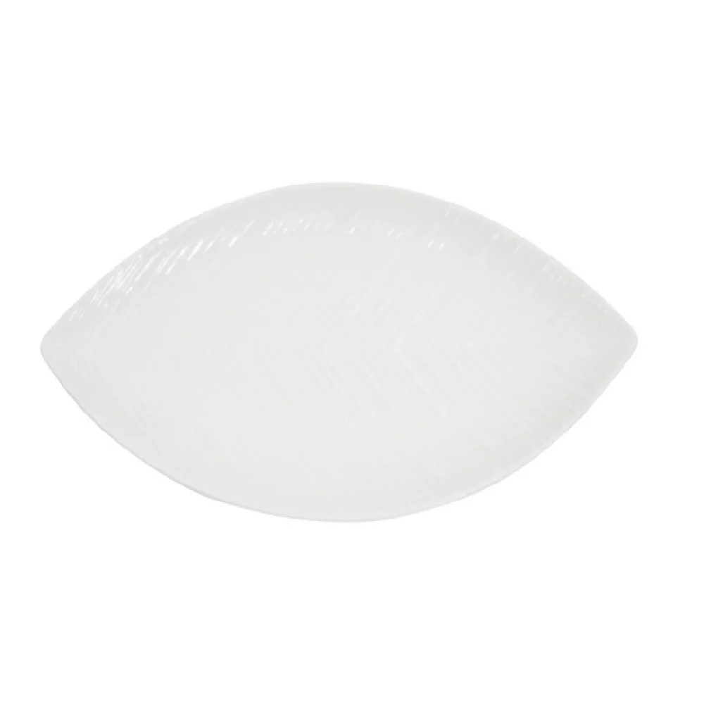 CAC China LFD-12 12 Inch Leaf Shape Accessories Dish Porcelain CAC China LFD-12 12 Inch Leaf Shape Accessories Dish Porcelain