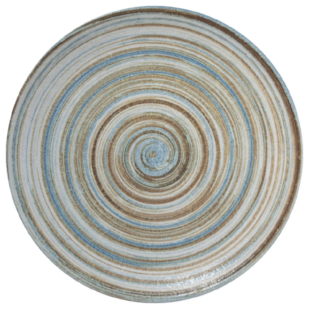 International Tableware MR-7 7 Inch Diameter Distinctive Round Plate Porcelain Cream with Blue Brown Swirls International Tableware MR-7 7 Inch Diameter Distinctive Round Plate Porcelain Cream with Blue Brown Swirls