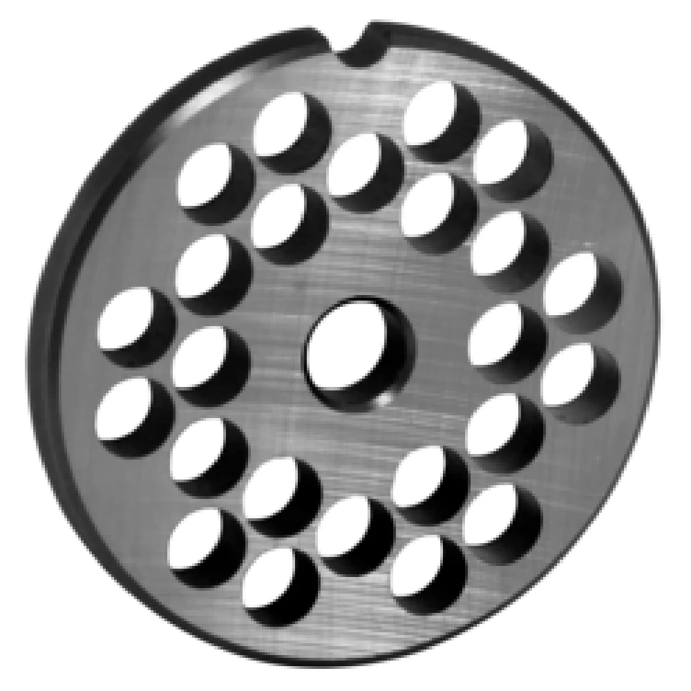 Alfa 8 5/16 HBLS 5/16 Inch Meat Chopper Plate Carbon Tool Steel Hubless Alfa 8 5/16 HBLS 5/16 Inch Meat Chopper Plate Carbon Tool Steel Hubless