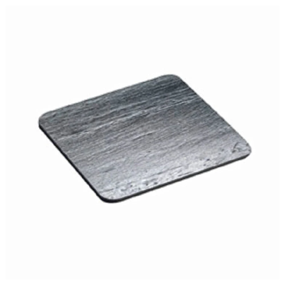 Cal Mil 1522-1212-65 12 Inch Square Serving Stone Slate Black Hand Wash Only Cal Mil 1522-1212-65 12 Inch Square Serving Stone Slate Black Hand Wash Only