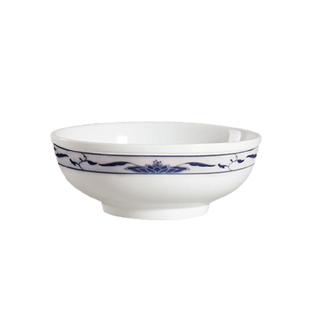 CAC China 103-MB8 48 Oz Blue Lotus Soup Bowl Round Porcelain Packed By 2 Dozen
