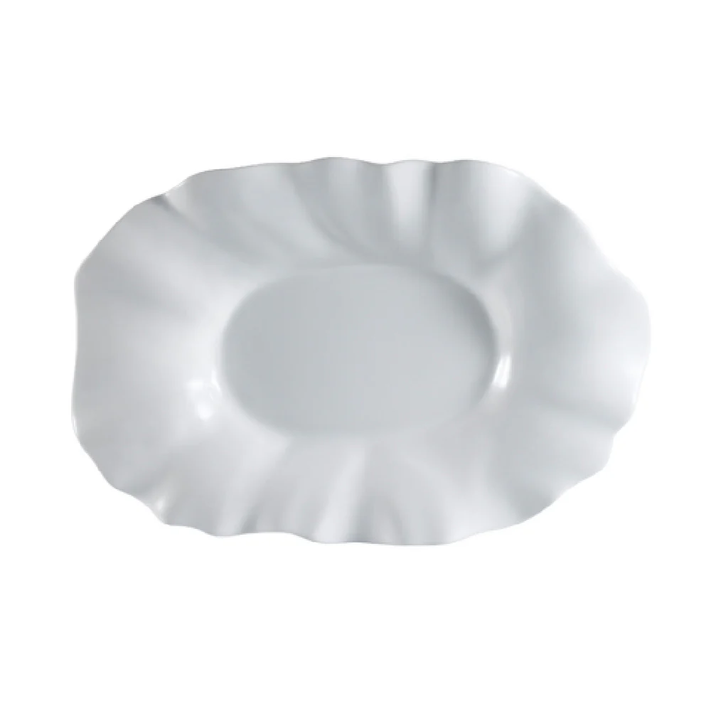 CAC China MX-W25 26 Inch Oblong Scalloped Rim Catering Collection Platter Porcelain