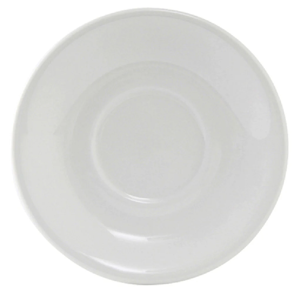 Tuxton ALE-050 5 Inch Diameter Demitasse Saucer Coupe Porcelain White Tuxton ALE-050 5 Inch Diameter Demitasse Saucer Coupe Porcelain White