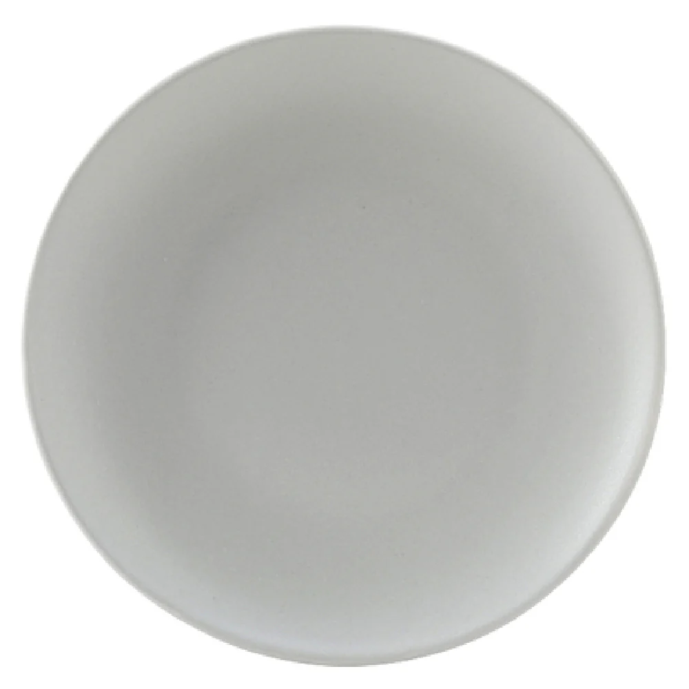 Tuxton VGA-064 6-1/2 Inch Round Plate Coupe Lead-Free Porcelain Matte Gray