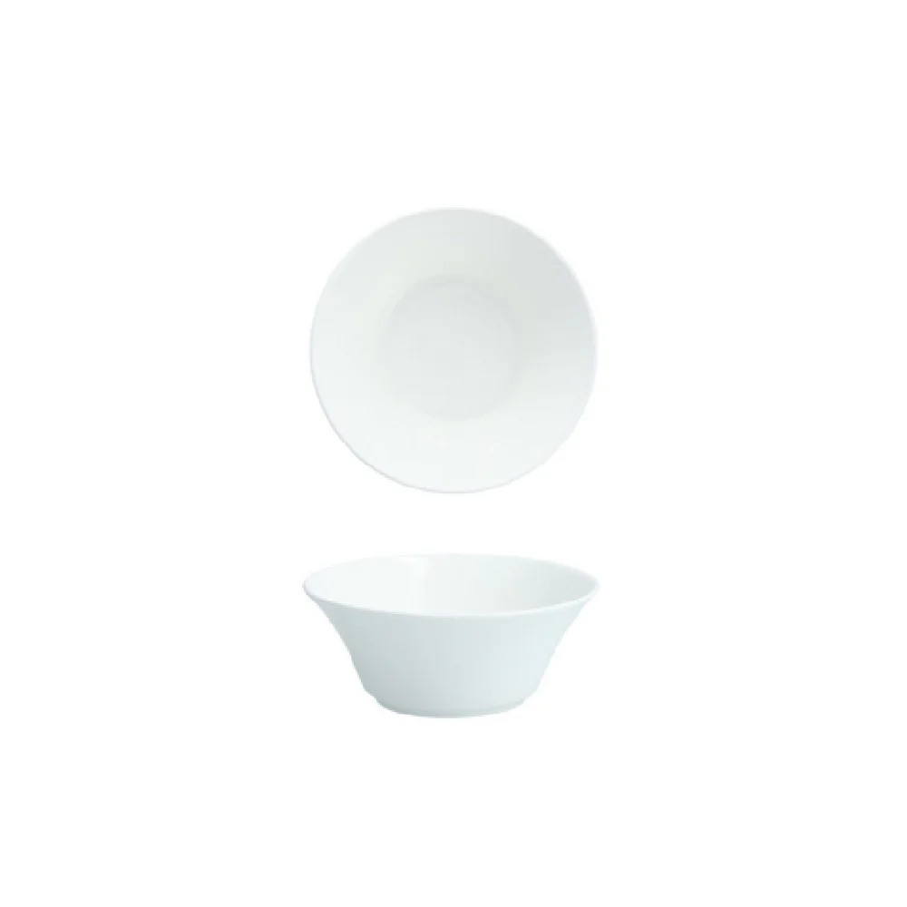 Fortessa HBW-00-217 6 Inch 19 Oz. Rice Bowl Flared Bone China White Fortessa HBW-00-217 6 Inch 19 Oz. Rice Bowl Flared Bone China White