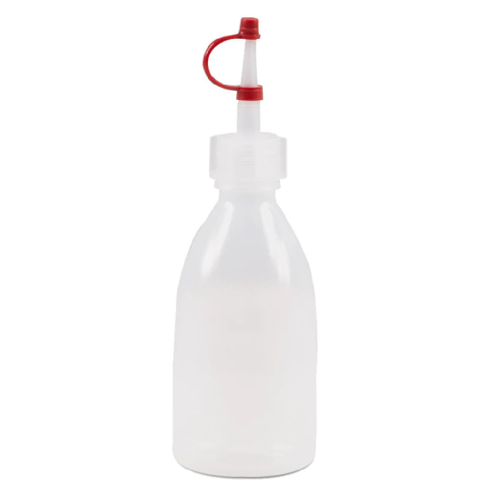 JB Prince X407 3 3 Oz Tapered Squeeze Bottle Red Tip Plastic Transparent JB Prince X407 3 3 Oz Tapered Squeeze Bottle Red Tip Plastic Transparent
