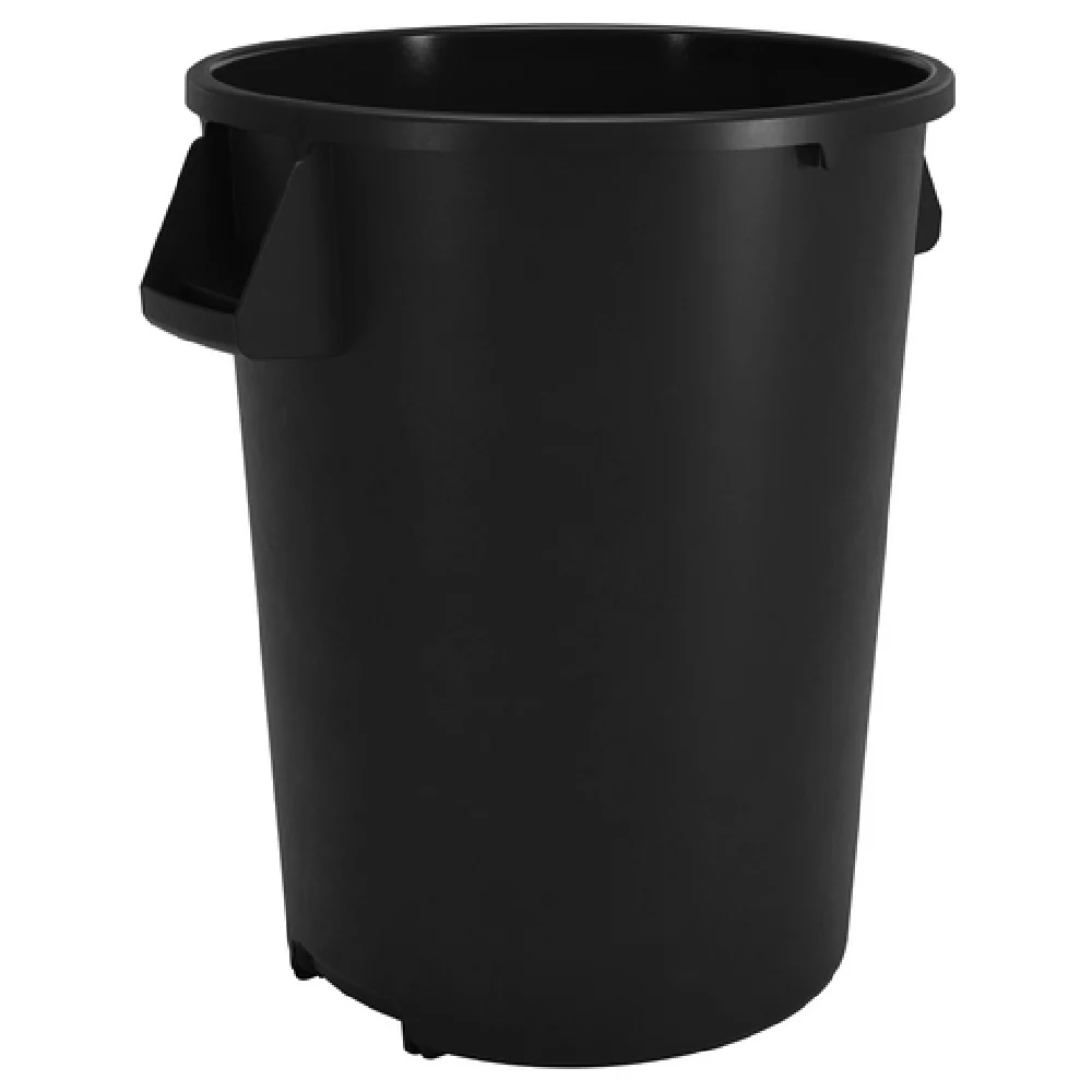 Carlisle 84104403 44 Gallon Round Trash Container with Ergonomic Handles Black Carlisle 84104403 44 Gallon Round Trash Container with Ergonomic Handles Black