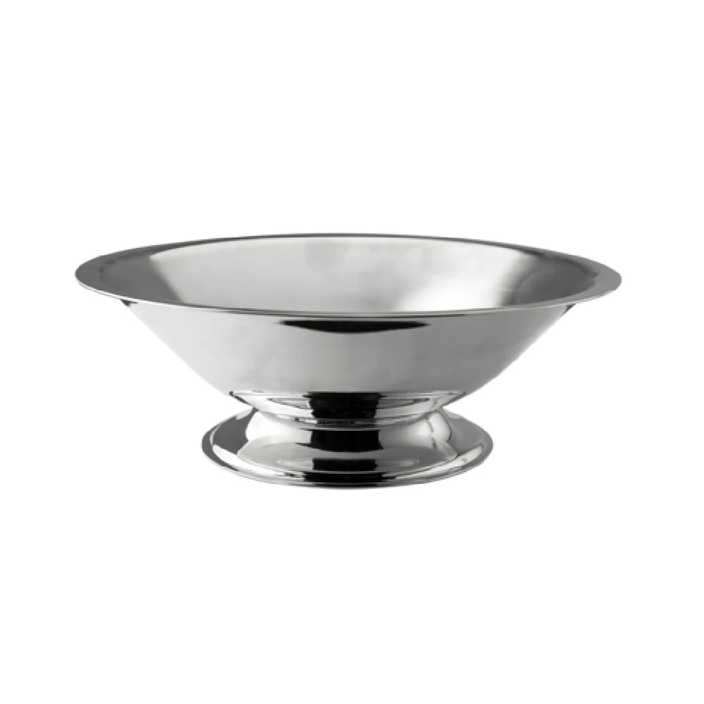 Steelite 5850JX150 1.25 Quart Coupe Bowl with Base Round Stainless Steel Williamsburg