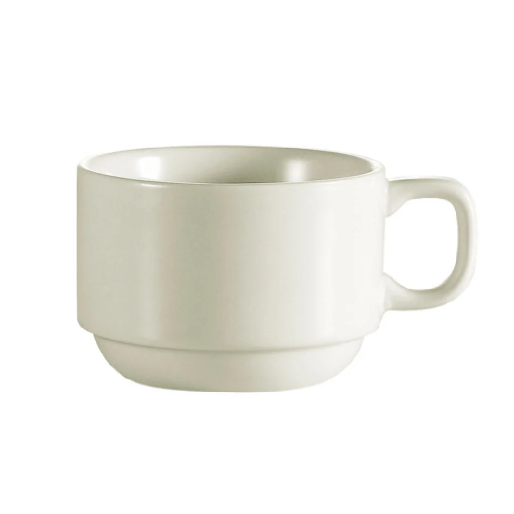 CAC China REC-23 7 Oz REC Coffee Cup Round Stacking Dishwasher Safe Ceramic