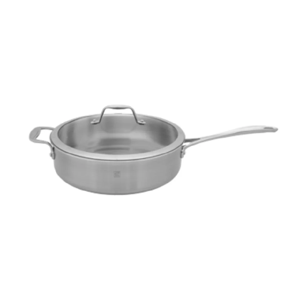 Zwilling 64097-240 3 Quart Sauté Pan with Tempered Glass Lid Stainless Steel