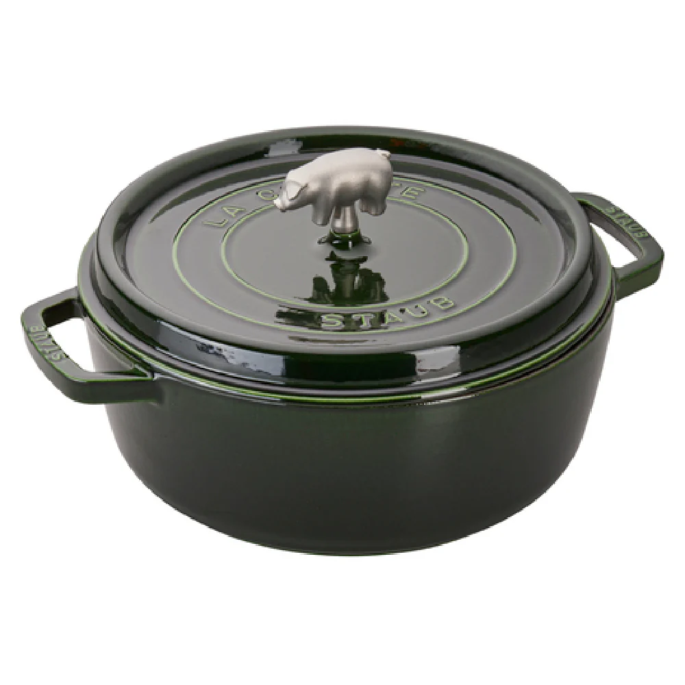 Zwilling 41132985 6 Quart Round Enameled Cast Iron Dutch Oven Green