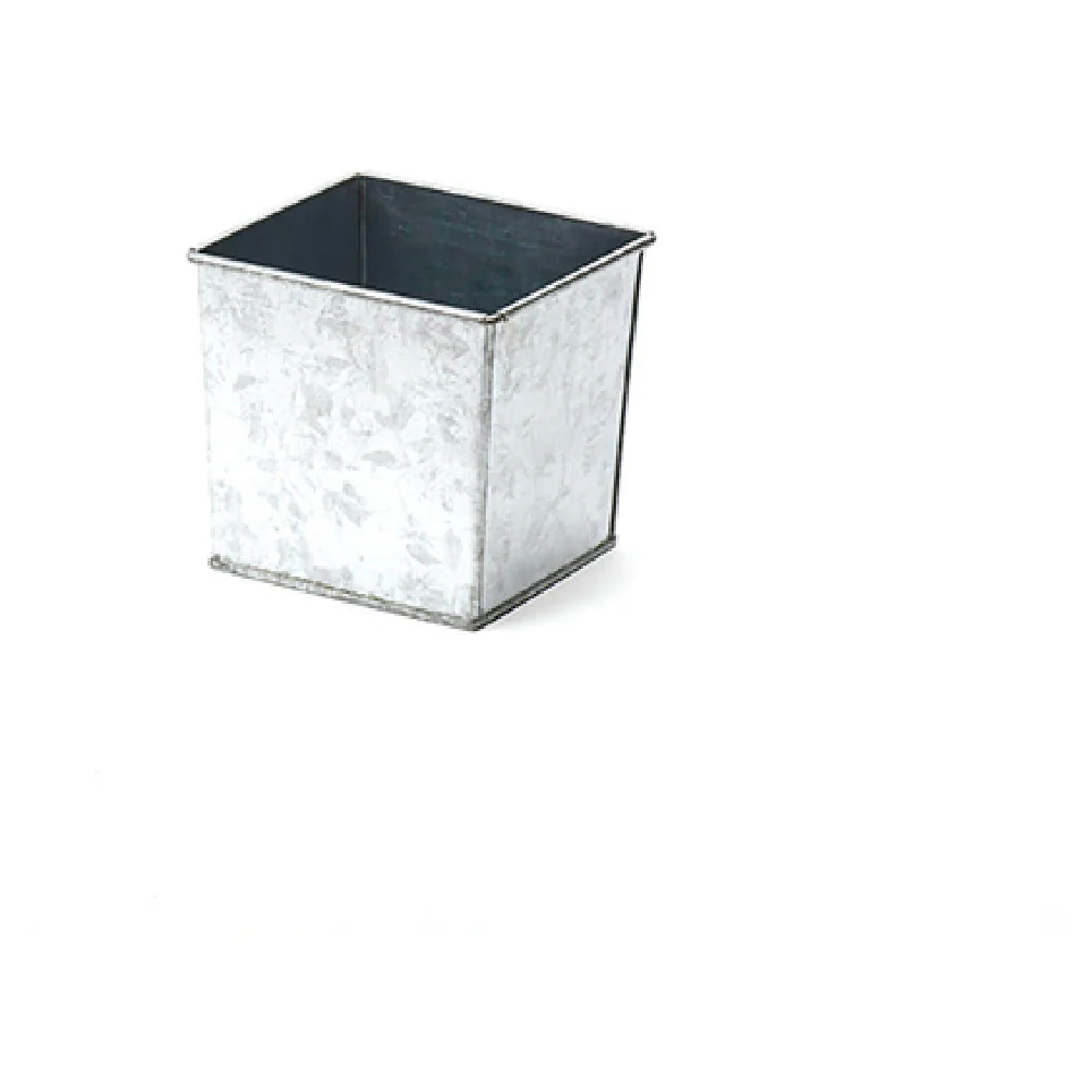 American Metalcraft BEVG6 6 Inch Square Beverage Tub Galvanized Metal for Ice Display