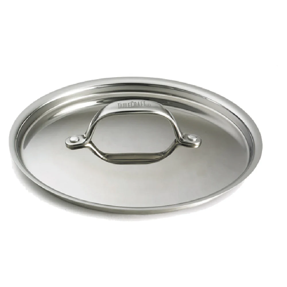 Tablecraft CW7002L 6-7/8 Inch Diameter Lid Cover Cookware Stainless Steel and Aluminum