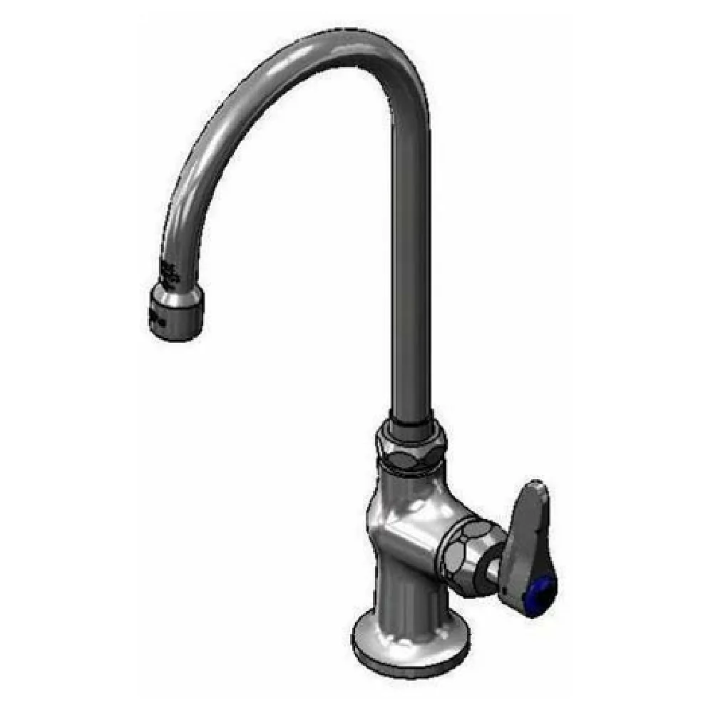 T&S Brass B-0305-CR-TL Pantry Faucet Deck Mount Gooseneck Swivel Outlet
