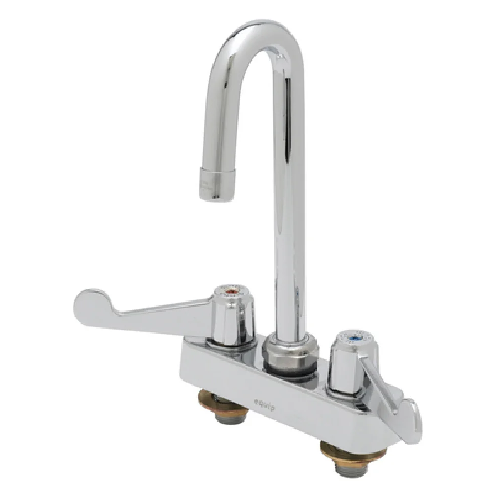 T&S Brass 5F-4CWX05 4 Inch Deck Mount Gooseneck Faucet Low Lead ADA Compliant T&S Brass 5F-4CWX05 4 Inch Deck Mount Gooseneck Faucet Low Lead ADA Compliant
