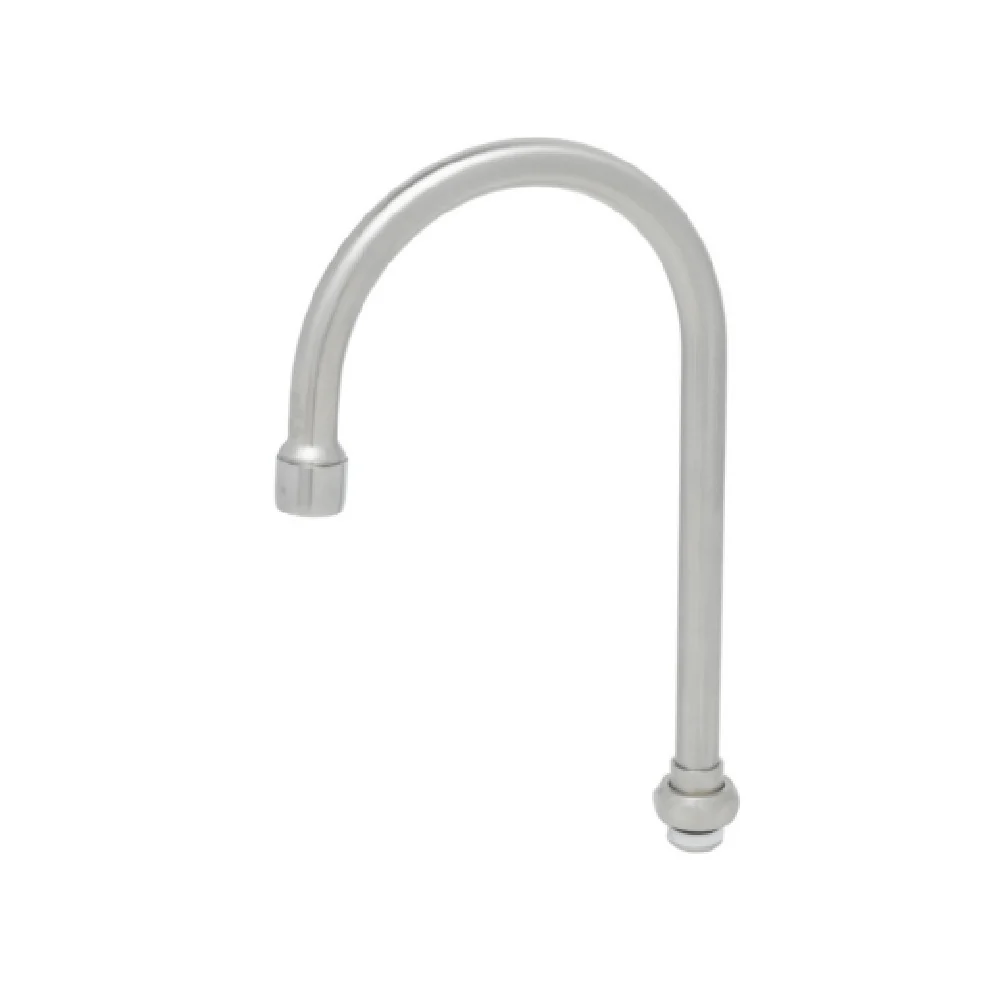 T&S Brass S133X-V20 5 3/4 Inch Vandal Resistant Mixing Faucet Stainless Steel with Gooseneck