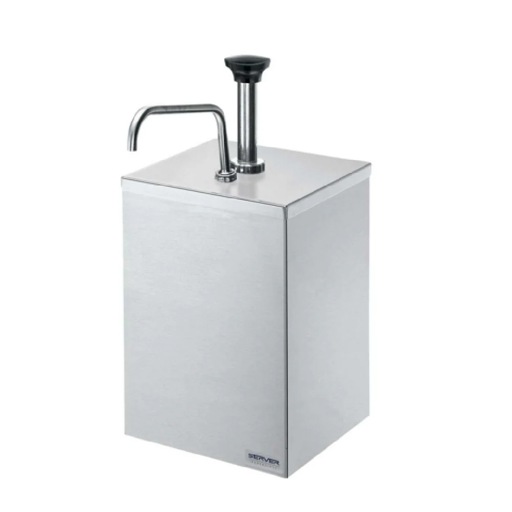 Server Products 67580 7 Inch Condiment Dispenser Pump Style Countertop Stainless Steel