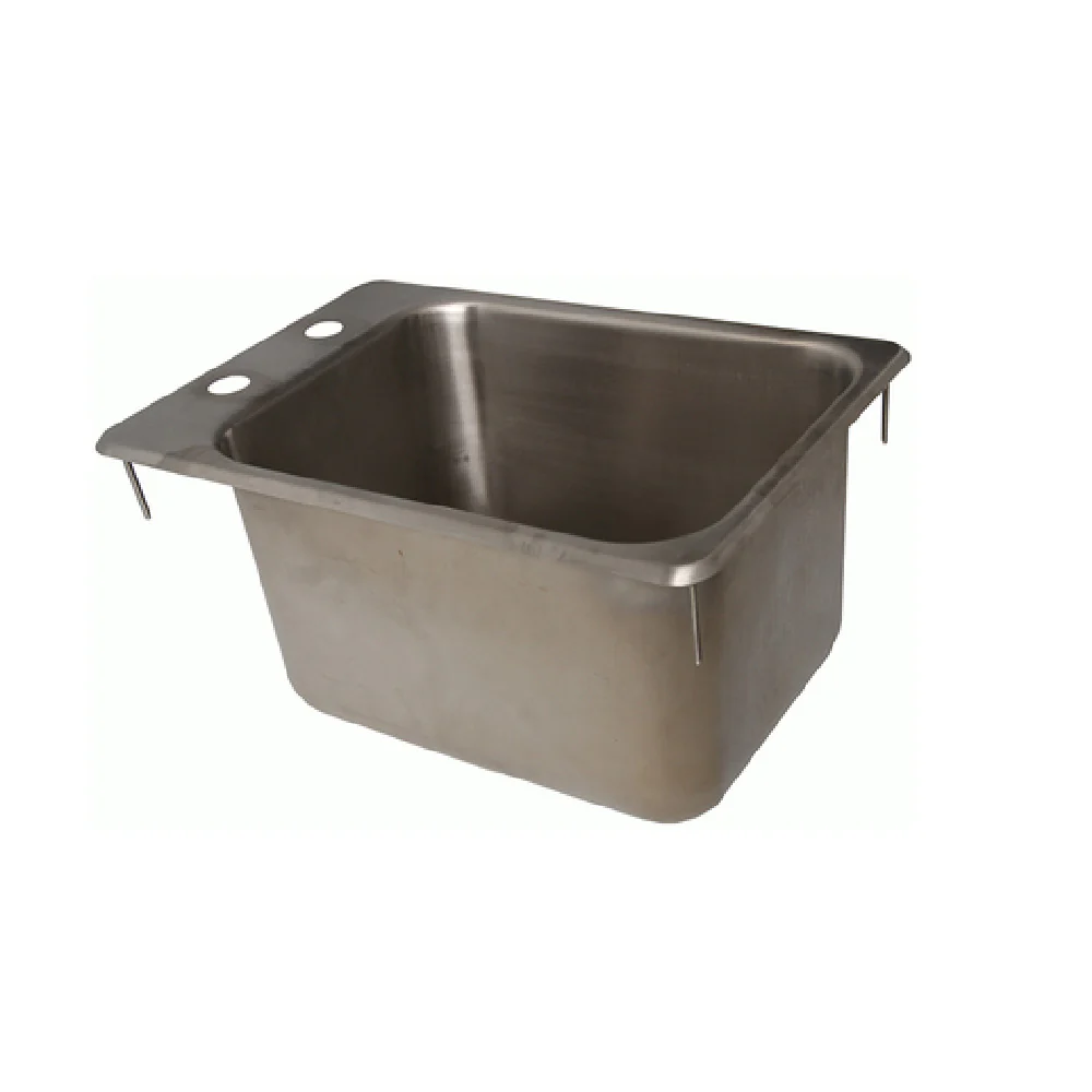 NBR Equipment DI-1-101410 12-1/8 Inch Drop-In Sink Stainless Steel Basin with Drain NBR Equipment DI-1-101410 12-1/8 Inch Drop-In Sink Stainless Steel Basin with Drain