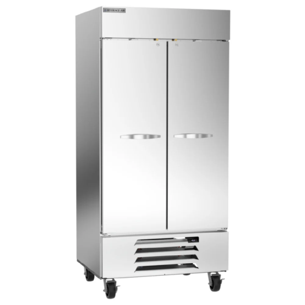 Beverage Air HBF35HC-1 39 Inch Reach-In Freezer Two-Section 35 cu ft Stainless Steel with Adjustable Shelves Beverage Air HBF35HC-1 39 Inch Reach-In Freezer Two-Section 35 cu ft Stainless Steel with Adjustable Shelves