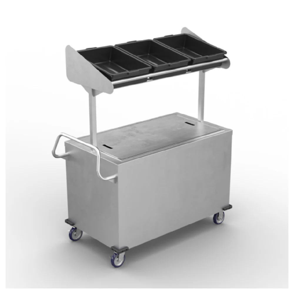 Winholt SS-BC-2748H29-INSULIB-TOS 28 Inch Ice Cooled Serving Counter Stainless Steel with Insulated Bin