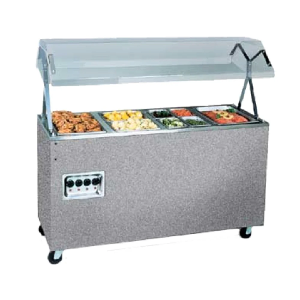 Vollrath 38945604 60 Inch Mobile Electric Hot Food Station with 4 Wells