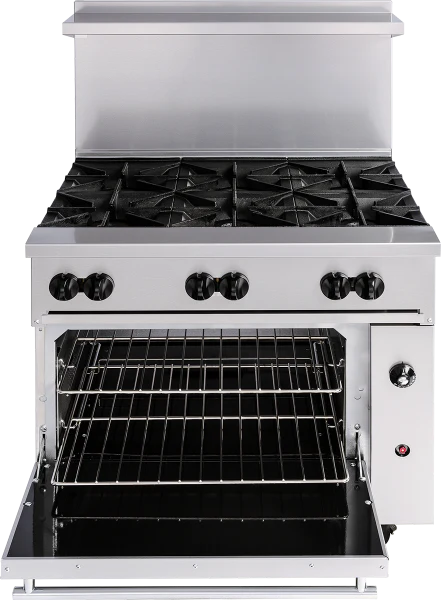 Wolf C48S-8B_NAT 48 Inch Restaurant Range Gas Stainless Steel Standard Oven with 8 Burners 240000 BTU Wolf C48S-8B_NAT 48 Inch Restaurant Range Gas Stainless Steel Standard Oven with 8 Burners 240000 BTU