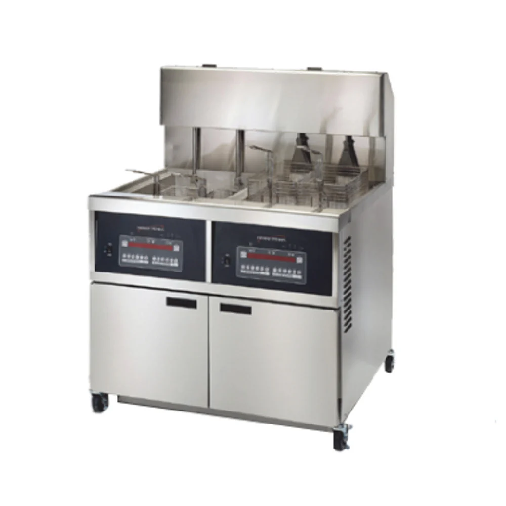 Henny Penny OGA342.0 44 Inch Gas Deep Fryer Open with 2 Wells Henny Penny OGA342.0 44 Inch Gas Deep Fryer Open with 2 Wells