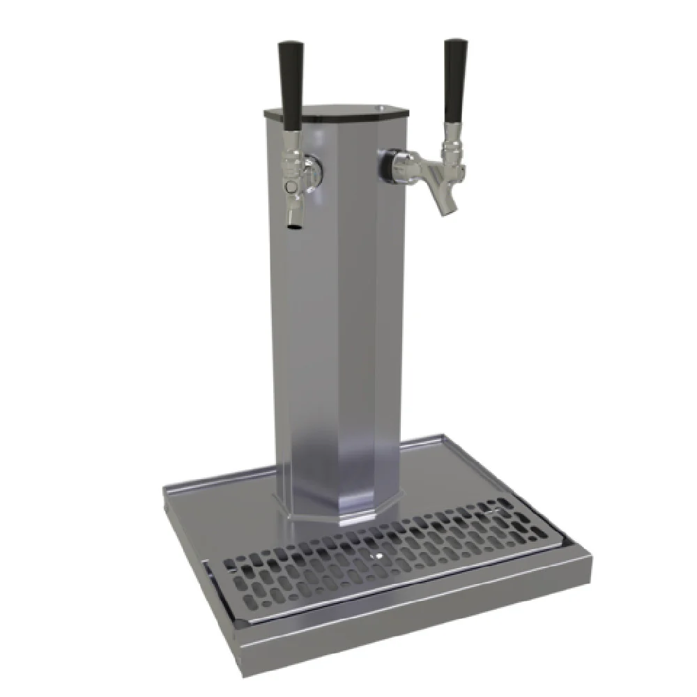 Glastender CT-2-SSR 14 Inch Countertop Glycol Cooled Draft Dispensing Tower Stainless Steel with Integral Drain Pan Glastender CT-2-SSR 14 Inch Countertop Glycol Cooled Draft Dispensing Tower Stainless Steel with Integral Drain Pan