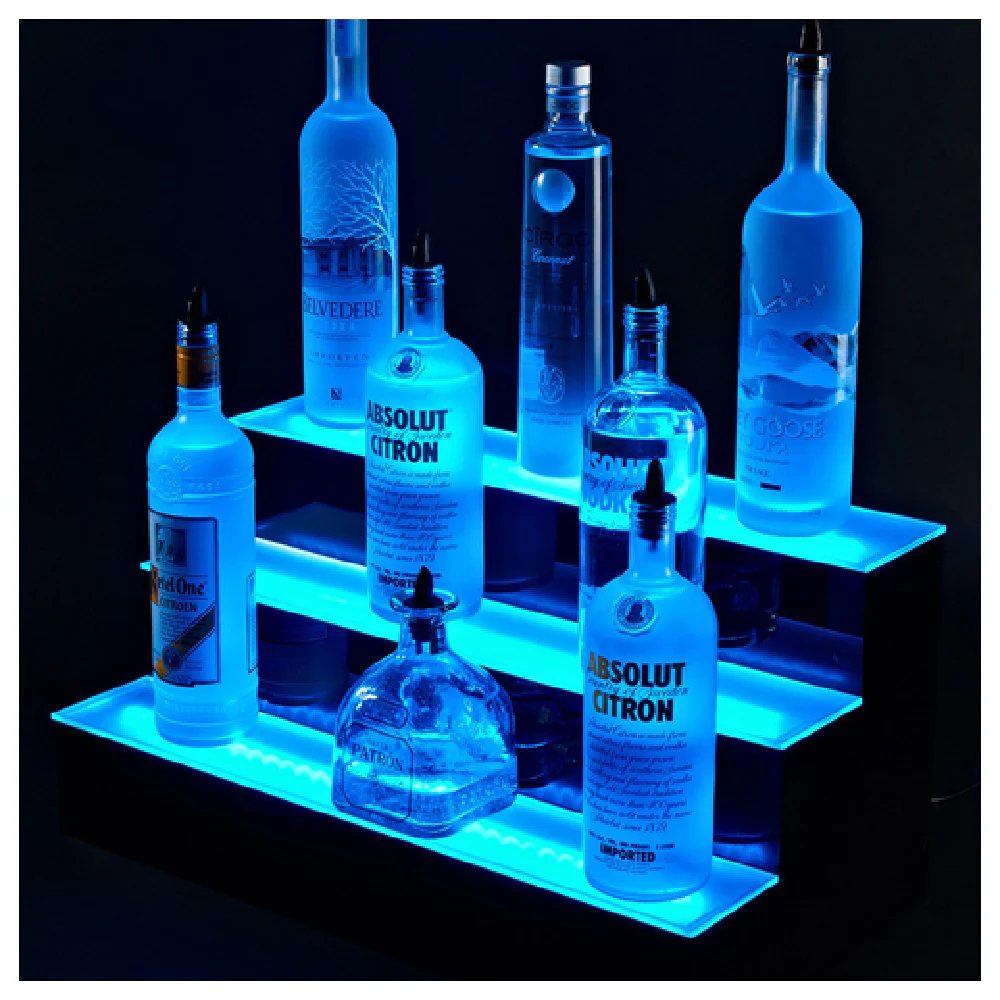 Optional 72 Inch Lighted 3-Tier Countertop Liquor Display for Royal Series, Krowne KR-3T72-R Optional 72 Inch Lighted 3-Tier Countertop Liquor Display for Royal Series, Krowne KR-3T72-R