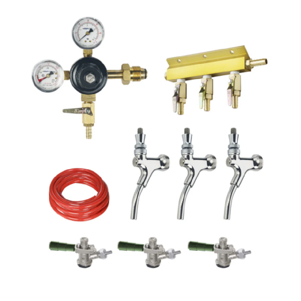 Optional Wine Kit with Primary Regulator and Nitrogen Adapter for 3 Faucet Unit, Krowne WINEKIT3