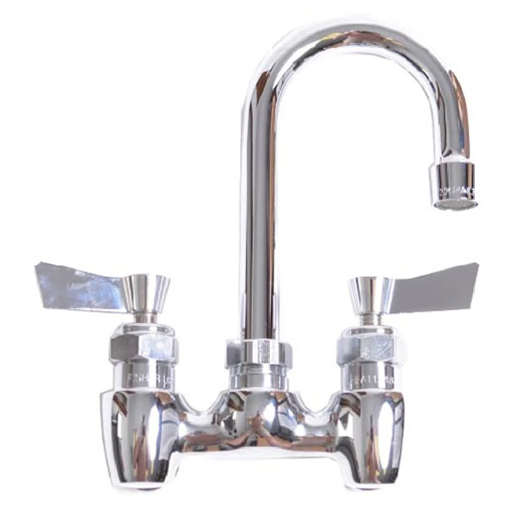 Fisher 19960 4 Inch Backsplash Mount Faucet with Swivel Gooseneck Spout