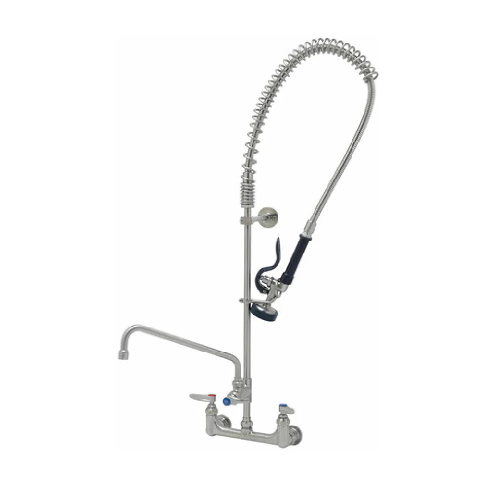 T&S Brass S-0133-A12-B Pre-Rinse Faucet Assembly Wall Mount Stainless Steel with Add-On Faucet T&S Brass S-0133-A12-B Pre-Rinse Faucet Assembly Wall Mount Stainless Steel with Add-On Faucet