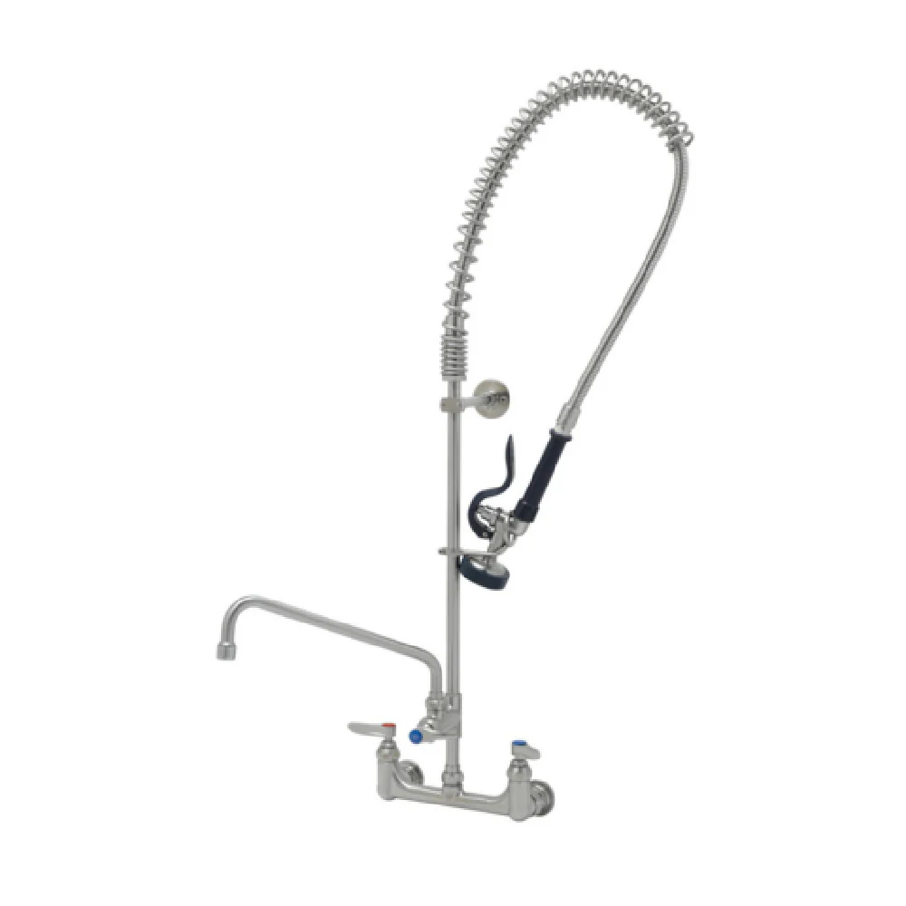 T&S Brass S-0133-A12-B Pre-Rinse Faucet Assembly Wall Mount Stainless Steel with Add-On Faucet T&S Brass S-0133-A12-B Pre-Rinse Faucet Assembly Wall Mount Stainless Steel with Add-On Faucet