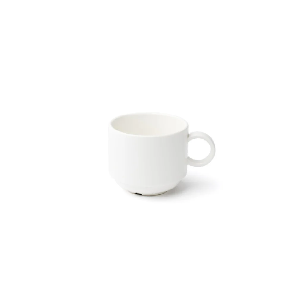 Browne Foodservice 5630178 230ml Stackable Cup Vitrified Porcelain White
