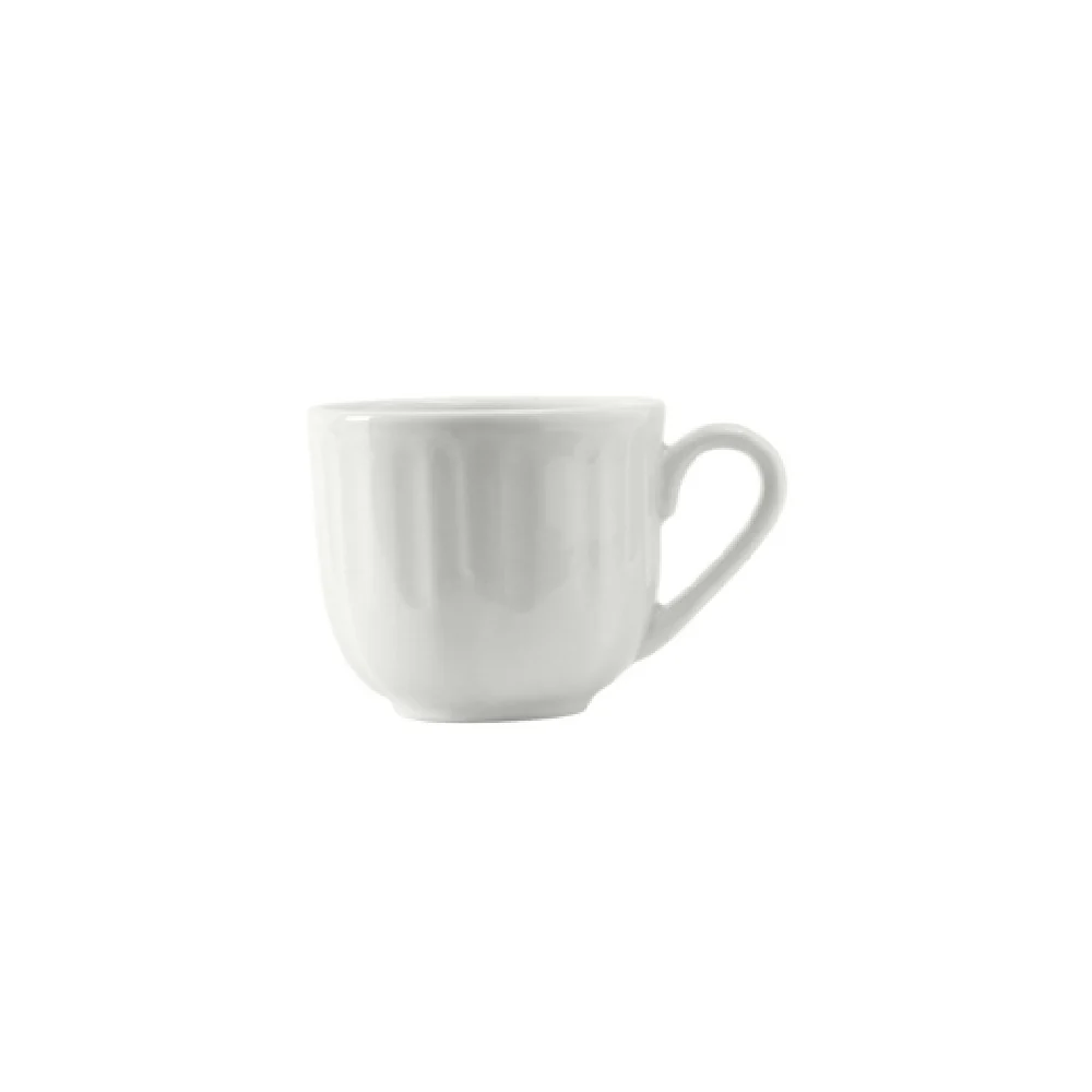 Tuxton SCF-030 3 Oz Ceramic Cup Dishwasher Safe Non-Stackable White