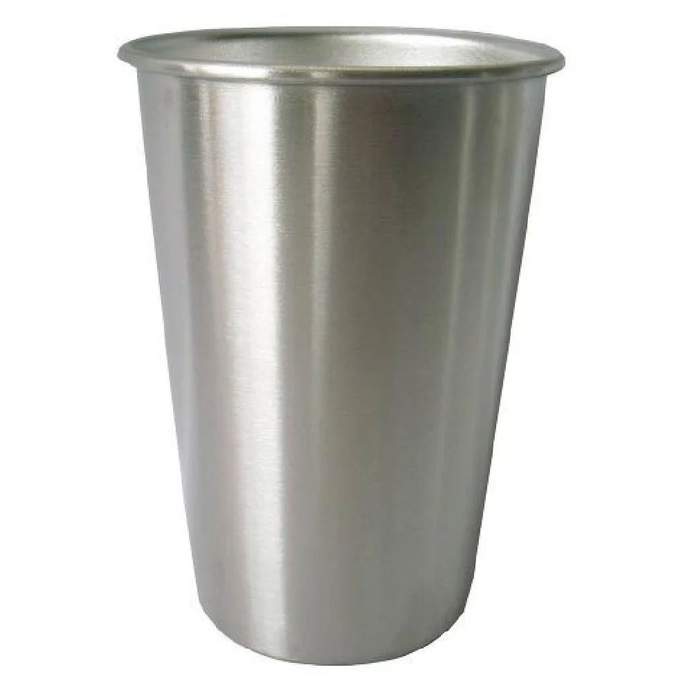 Omcan 46506 16 Oz Pint Cup Stainless Steel Durable Beverage Container
