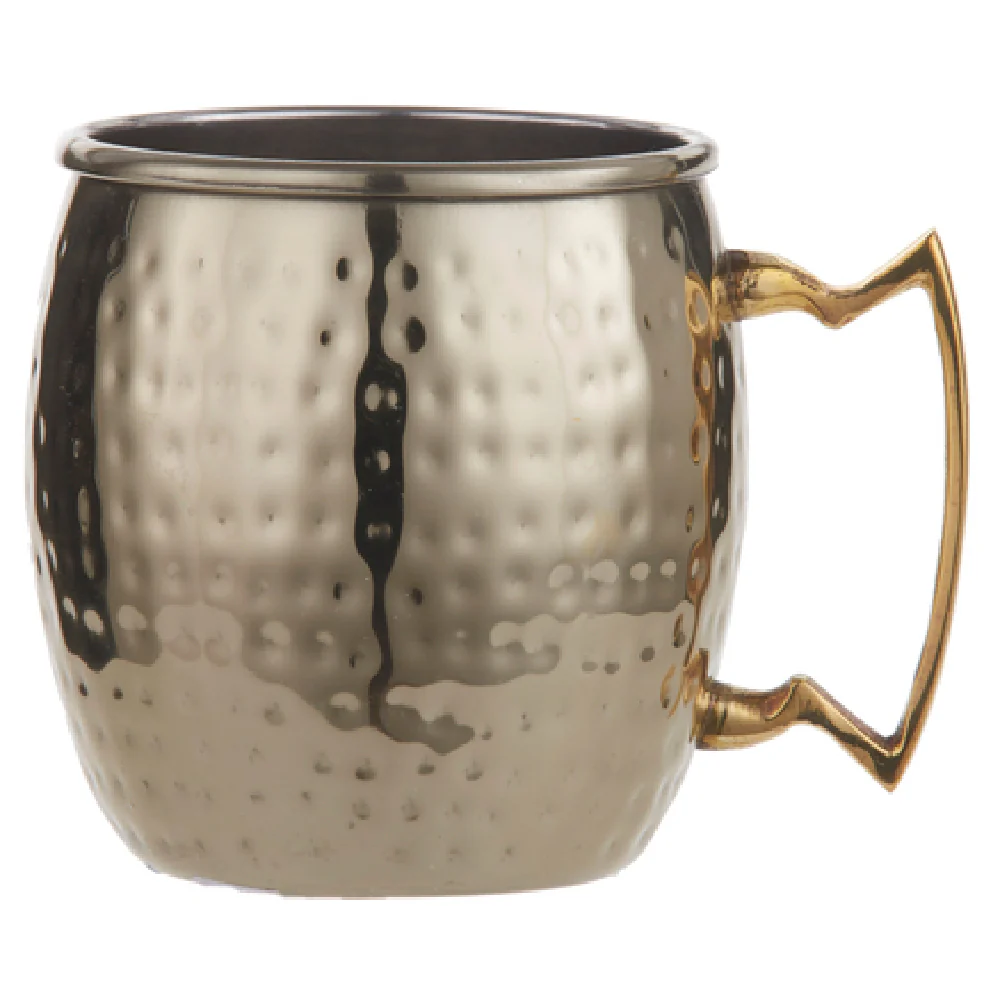 American Metalcraft GM16H 16 Oz Moscow Mule Mug with Brass Handle Gold Hammered Finish Stainless Steel American Metalcraft GM16H 16 Oz Moscow Mule Mug with Brass Handle Gold Hammered Finish Stainless Steel