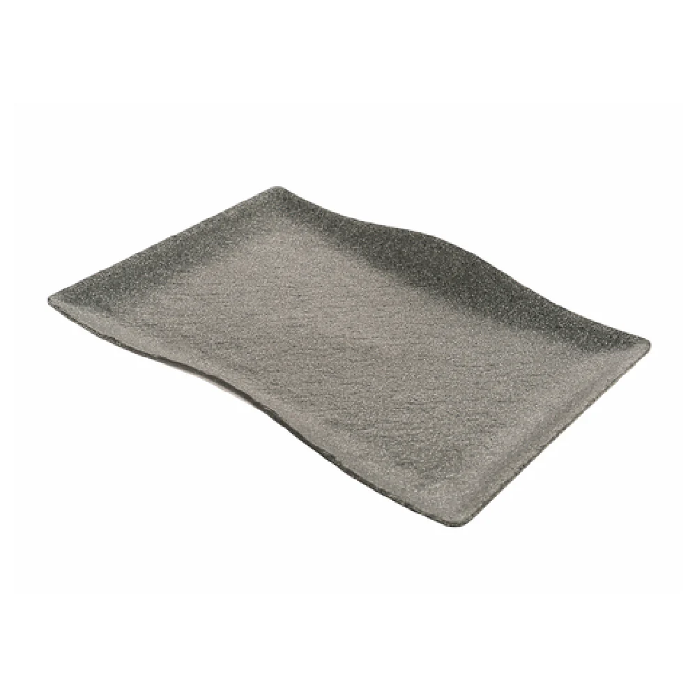 GET Enterprises RFS202 17-3/10 Inch Platter Medium Dishwasher Safe Melamine Stone Grey GET Enterprises RFS202 17-3/10 Inch Platter Medium Dishwasher Safe Melamine Stone Grey